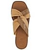 Color:Camel - Image 4 - Lossey Diamante Twist-Knot Rhinestone Leather Slide Sandals