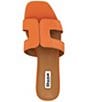 Color:Orange - Image 5 - Loupe Leather Cut-Out Slide Sandals