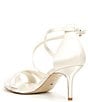 Color:White - Image 3 - Maribels Satin Criss Cross Strappy Dress Sandals