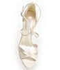 Color:White - Image 5 - Maribels Satin Criss Cross Dress Sandals