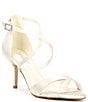 Color:White - Image 1 - Maribels Satin Criss Cross Strappy Dress Sandals