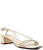 Color:Gold - Image 1 - Maryanne Metallic Leather Dress Sandals