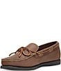 Color:Bomber Brown - Image 4 - Men's Yarmouth Bomber Leather Camp Moc Slip On