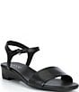 ECCO Astrid Leather Ankle Strap Wedge Sandals - Image 1