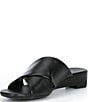 ECCO Astrid Leather Criss-Cross Banded Wedge Slide Sandals - Image 5