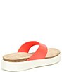 Color:Coral Neon - Image 2 - Corksphere Leather Thong Sandals