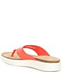 Color:Coral Neon - Image 3 - Corksphere Leather Thong Sandals
