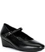 ECCO Elevate Leather Mary Jane Wedge Pumps - Image 1