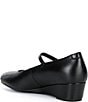 ECCO Elevate Leather Mary Jane Wedge Pumps - Image 3