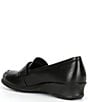 Color:Black - Image 3 - Felicia Leather Slip-On Loafers
