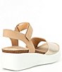 Color:White/Gold - Image 2 - Flowt 2 Leather Ankle Strap Trooper Platform Sandals