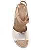 Color:White/Gold - Image 5 - Flowt 2 Leather Ankle Strap Trooper Platform Sandals
