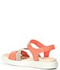 Color:CORAL - Image 3 - Flowt 2 Leather Banded Sandals
