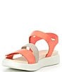 Color:CORAL - Image 4 - Flowt 2 Leather Banded Sandals