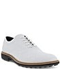 Color:White - Image 1 - Men's Classic Hybrid Water-Repellent Leather Golf Shoes