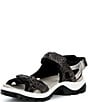 ECCO Offroad Yucatan Snake Print Leather Adjustable Strap Sandals - Image 4