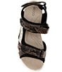 ECCO Offroad Yucatan Snake Print Leather Adjustable Strap Sandals - Image 5
