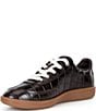 ECCO Soft 11 Croco Embossed Leather Lace Up Sneakers - Image 4