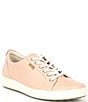 Color:Rose - Image 1 - Women's Soft 7 Suede Leather Lace-Up Sneakers