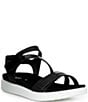 ECCO Soft Leather Banded Ankle Wrap Sandals - Image 1