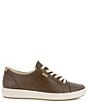 Color:Taupe - Image 2 - Women's Soft VII Leather Lace-Up Sneakers