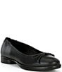Color:Black - Image 1 - Sculpted LX 15 Bow Ballerina Leather Flats
