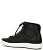 Color:Black - Image 3 - Women's Soft 7 High Top Leather Sneakers