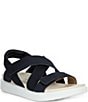 ECCO Women's Soft Cross Strap Leather Slingback Sandals - Image 1