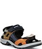 ECCO Men's Yucatan Oiled Nubuck Textile Backstrap Sandals - Image 1