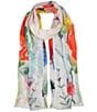 Echo Abstract Floral Scarf Wrap - Image 1