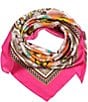 Color:Hibiscus - Image 1 - Butterfly Display Silk Square Scarf