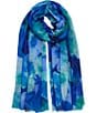 Color:Sea Blue - Image 1 - Floral Splash Wrap