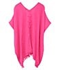 Echo Lightweight Gauze Caftan, Color:Pink Lemon - Image 2