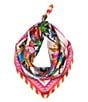 Echo Positano Bandana Scarf, Color:Pink Hibiscus - Image 1