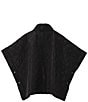 Echo Quilted Quarter Zip Poncho, Color:Black - Image 6