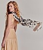 Echo Scribble Floral Silk Scarf - Image 4