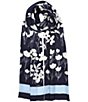 Echo Scribble Floral Silk Scarf - Image 1