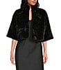 Echo Sheared Mink Faux Fur Jacket, Color:Black - Image 1