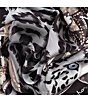Echo Snow Leopard Silk Scarf Wrap, Color:Black - Image 3