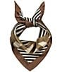 Echo Stripes Silk Bandana Square Scarf - Image 1