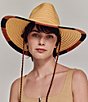 Echo Summer Escape Straw Embroidered Floppy Hat - Image 4