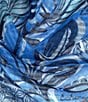 Color:Sea Blue - Image 2 - Tangled Vines Scarf Wrap