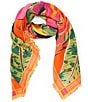 Color:Tangerine - Image 1 - Two Toucans Square Scarf