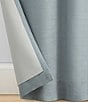Color:Blue Gray - Image 4 - Decor Absolute Zero Total Black Out Faux Linen Drapery Panel Pair