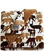 Eddie Bauer Animal Plaids Printed Reversible Plush Throw - Image 1