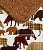 Eddie Bauer Animal Plaids Printed Reversible Plush Throw - Image 3