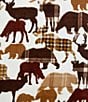 Eddie Bauer Animal Plaids Printed Reversible Plush Throw - Image 4