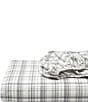 Color:Grey - Image 3 - Beacon Hill Plaid Flannel Sheet Set