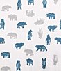 Color:Grey/Blue - Image 6 - Bear Mountain Cotton Flannel Sheet Set