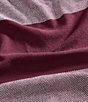 Color:Dark Red - Image 4 - Boylston Striped Cotton Twill Blanket